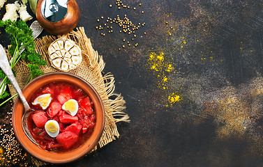 Image showing beet soup