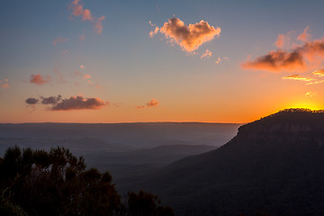 Image showing Sunset views Goodnight Blue Mountains Australia