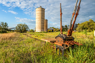 Image showing Abandoned silos after rail line discontinuted