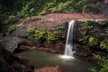 Image showing Waterfall or water trickle