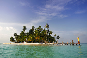 Image showing Woman on Paradise Jetty