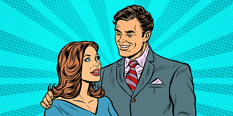 Image showing a couple of businessman and businesswoman