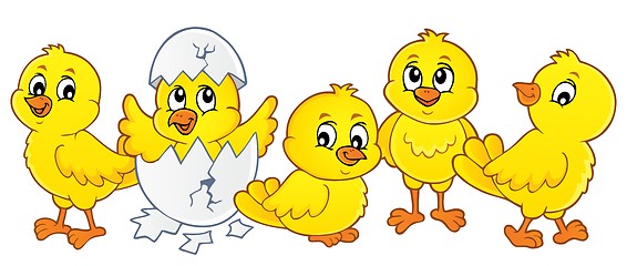 Image showing Cute chickens topic image 1