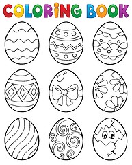 Image showing Coloring book Easter eggs theme 3