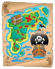 Image showing Pirate map theme image 5