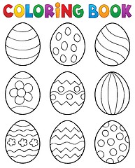 Image showing Coloring book Easter eggs theme 2