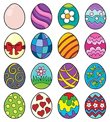 Image showing Decorative Easter eggs theme set 2