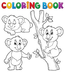 Image showing Coloring book koala theme 1