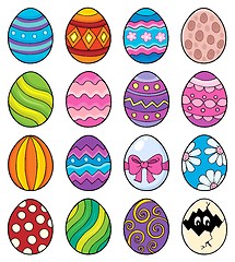 Image showing Decorative Easter eggs theme set 1