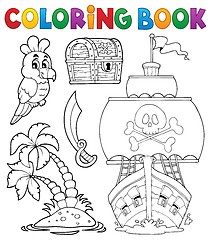 Image showing Coloring book pirate thematics 2