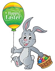 Image showing Easter rabbit with balloon image 1