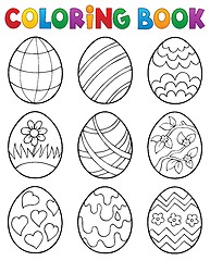 Image showing Coloring book Easter eggs theme 4