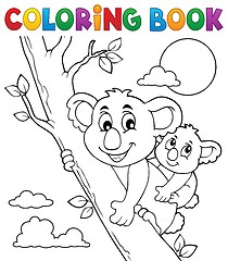 Image showing Coloring book koala theme 2