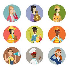 Image showing Vector set of characters of different professions.