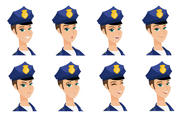 Image showing Vector set of policeman characters.