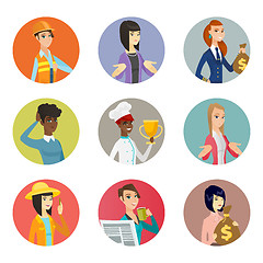 Image showing Vector set of characters of different professions.