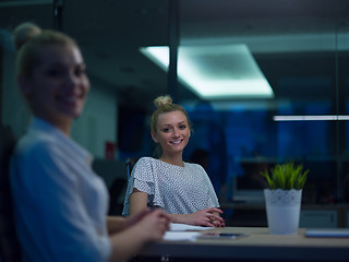 Image showing Business Team At A Meeting at modern office building