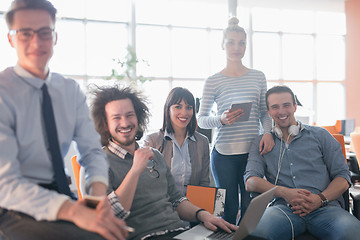 Image showing Portrait of a business team At A Meeting