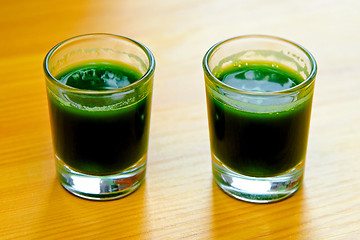 Image showing Wheatgrass juice