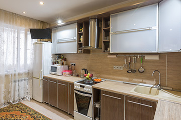 Image showing Work area in the apartment kitchen