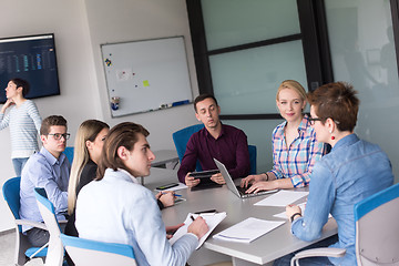 Image showing Business Team At A Meeting at modern office building