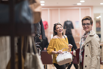 Image showing best friend shopping in big mall