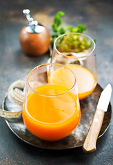 Image showing carrot juice and fresh carrot