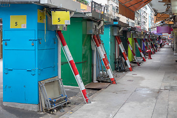 Image showing Street Market Kiosks