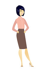 Image showing Young asian confident business woman .