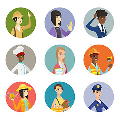 Image showing Vector set of characters of different professions.