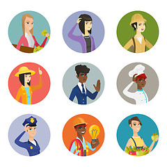 Image showing Vector set of characters of different professions.