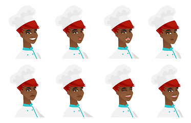 Image showing Vector set of chef-cooker characters.