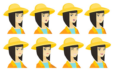 Image showing Vector set of farmer characters.