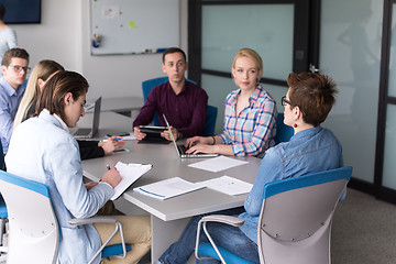 Image showing Business Team At A Meeting at modern office building