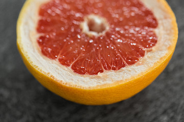 Image showing close up of fresh juicy grapefruit