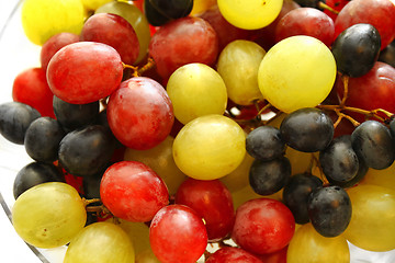 Image showing Bright assortment tasty ripe grapes