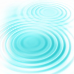 Image showing Abstract blue circular water ripples