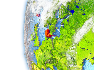 Image showing Denmark on model of Earth