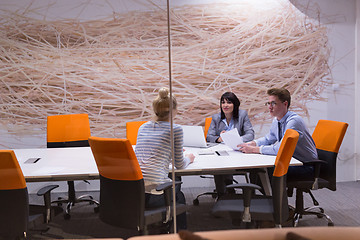 Image showing Business Team At A Meeting at modern office building