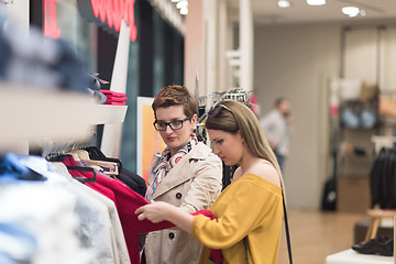 Image showing best friend shopping in big mall