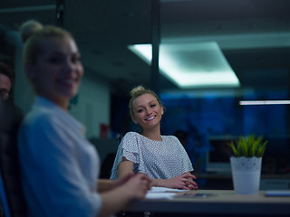 Image showing Business Team At A Meeting at modern office building