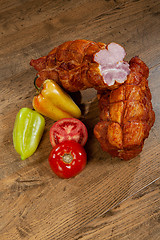 Image showing Ham, Tomato And Pepper