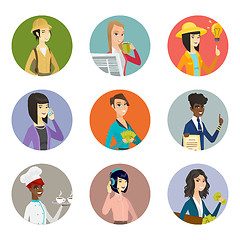 Image showing Vector set of characters of different professions.