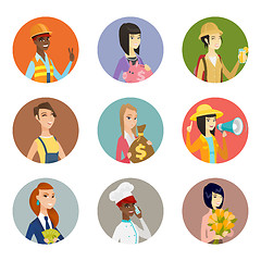 Image showing Vector set of characters of different professions.