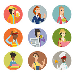 Image showing Vector set of characters of different professions.