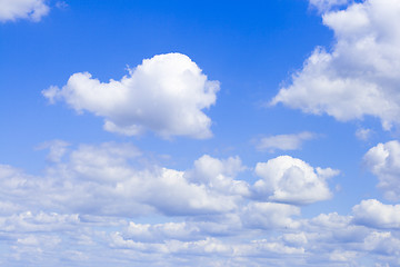 Image showing white clouds in the blue sky