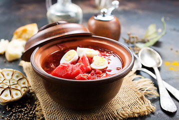 Image showing beet soup