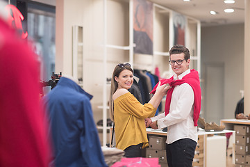 Image showing couple in  Clothing Store