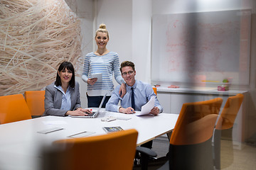 Image showing Business Team At A Meeting at modern office building