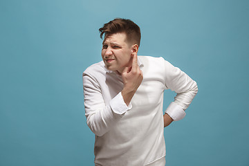 Image showing The business man standing and young man listening